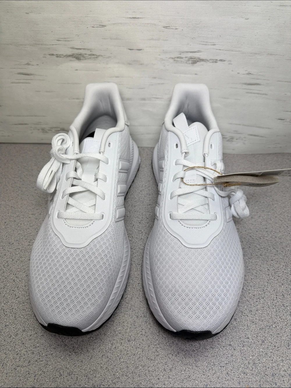adidas White Mesh Athletic Running Sneakers